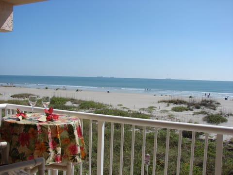 What a view from the private 2nd floor balcony. 