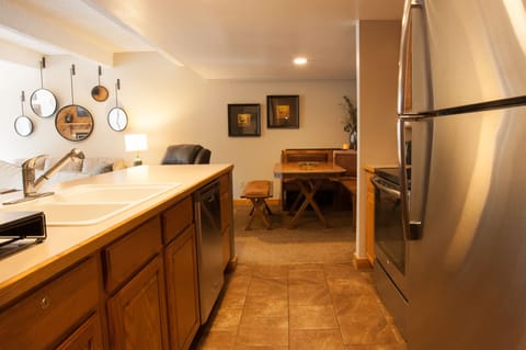 Kitchen view to dining area.