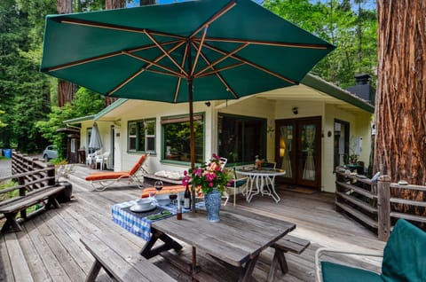 Deck dining and relaxing.