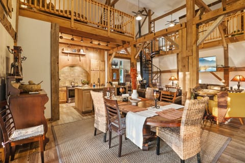 Dining Room. Buffet has good china and casseroles for special dinners.