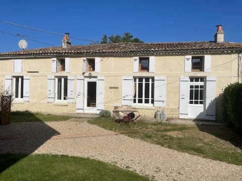 Our 1830's Charentai longeur house but with two of the three bedrooms upstairs
