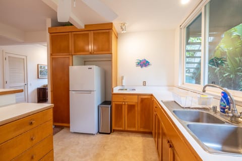 Large Kitchen Windows above big double sink & counter.  Customer cabinets.