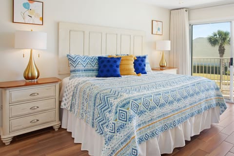 Beautifully decorated King Bedroom #1 with private ensuite bath. 
