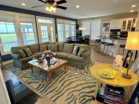 The OPEN FLOORPLAN is a fan favorite - everyone can join in the conversations.