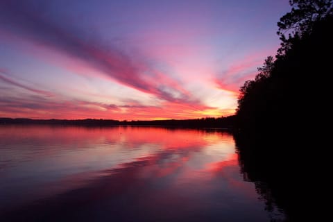 A beautiful sunset from the deck.