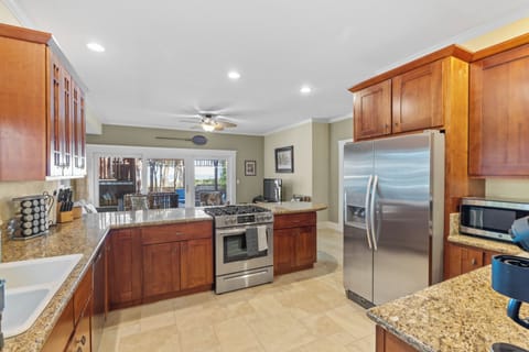 Kitchen from the entrance of the dining room.