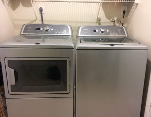 New High Efficiency Washer / Dryer in airconditioned laundry room