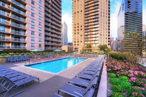 Rooftop pool on the 9th floor