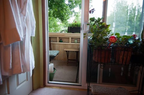 Your fluffy white robes for the hot tub just off the master bedroom.. 