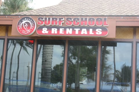 One of 3 surf schools located 2 blocks from the condo-great area for beginners!