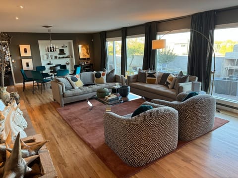 Make yourself at home in this stylish and cozy living room.