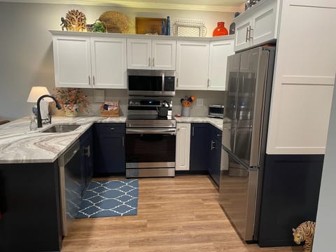 *New in 2022*. New marble countertops, new faucet, new cabinets.