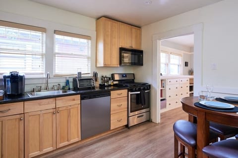 Fully equipped kitchen with every thing one needs to cook gourmet dinner.