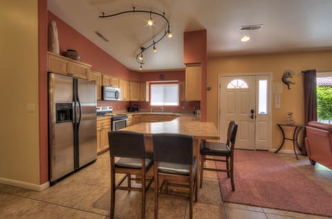 The bar area of the kitchen is one of the favorite gathering spots!
