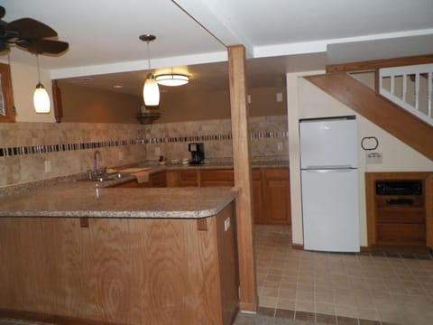 Lower-level dinette with built in sound system.
