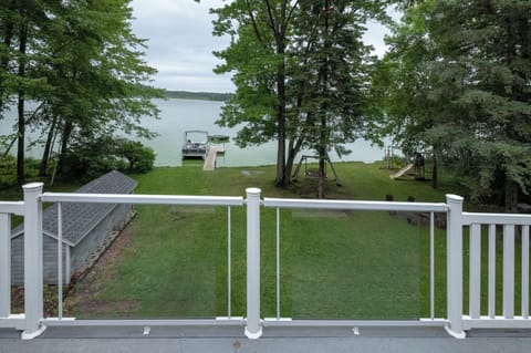 The boys and me out kayaking, all of us out on the pontoon and swimming, kicking back and reading and relaxing.