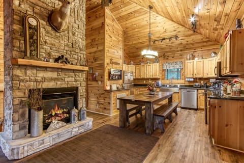 Entrance from top deck to the 2nd FLR - enjoy the warmth of the fireplace.