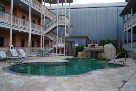 The pool area at The Village at Gruene Condo Complex.