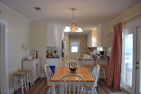 View to kitchen from dining area