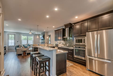 High End Fully Stocked Kitchen S.S Appliances, 6 Burner Gas Range, Coffee Maker
