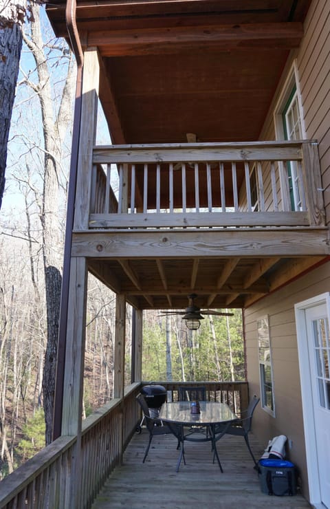 double decker porch out back