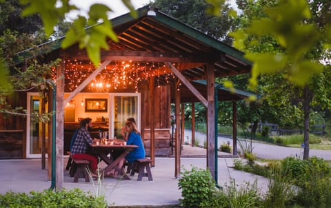 Enjoy snacks, drinks and a meal on the outdoor patio.