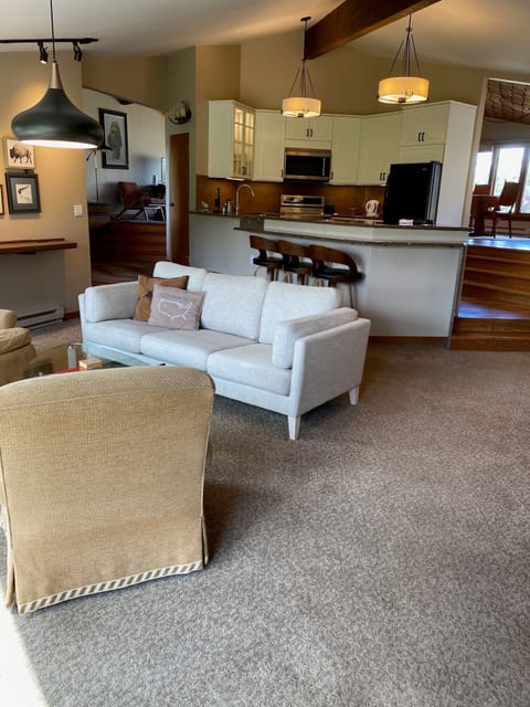 Kitchen and sitting area