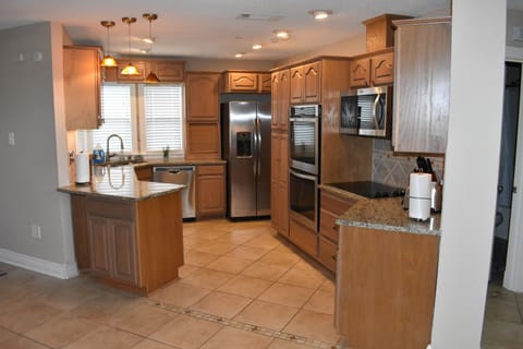 Kitchen with all new commercial appliances