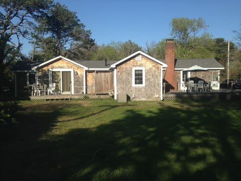 Back view with master suite deck and main deck

