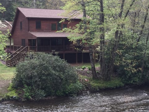 Back of cabin from creek