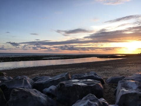 Our beautiful beach at sunset