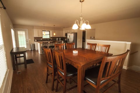 Dining area and kitchen