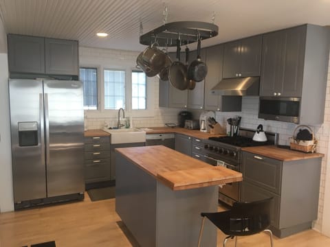 Newly remodeled kitchen with Viking stove
