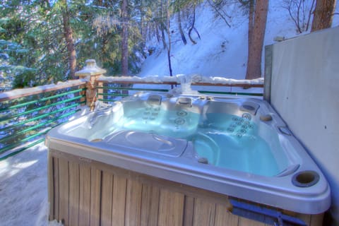 Hot tub right off of the great room