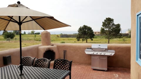 Patio off Kitchen with KIva fireplace