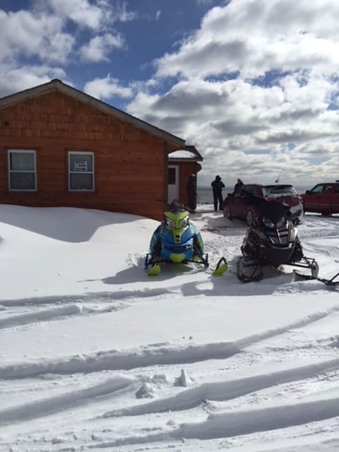 Snowmobiles love it here! 