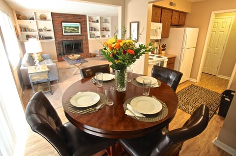 Upscale Modern.  Well appointed and furnished