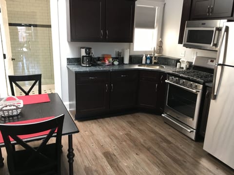 Beautiful kitchen with granite and stainless!