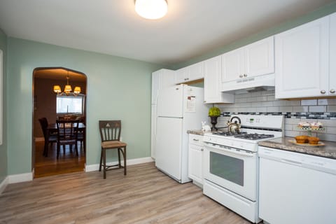 Kitchen is spacious and fully equipped .