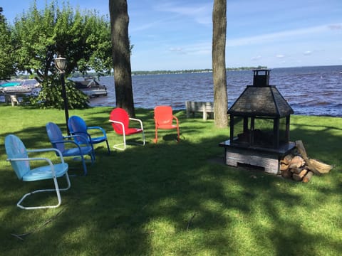 One of our two bonfire pits right on the water