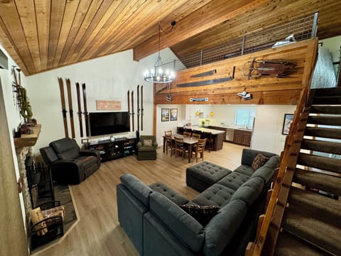 Second floor great room for cooking, dining, & relaxing.