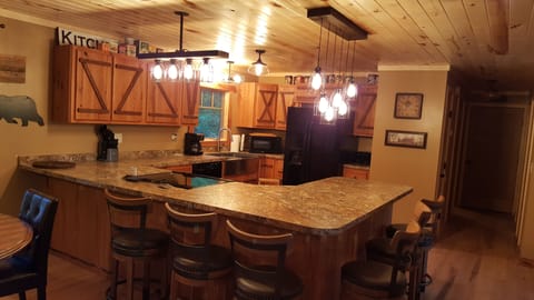 Kitchen with counter seating