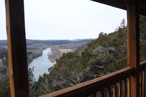 Cabin with view from wrap around deck 