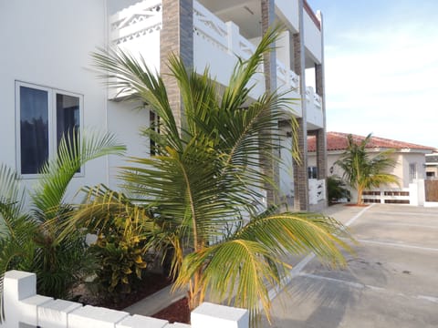 Front of the Apartments.