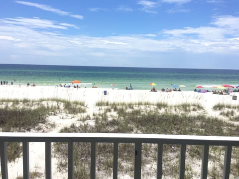 Go down the balcony steps and you are on the most beautiful beach. 