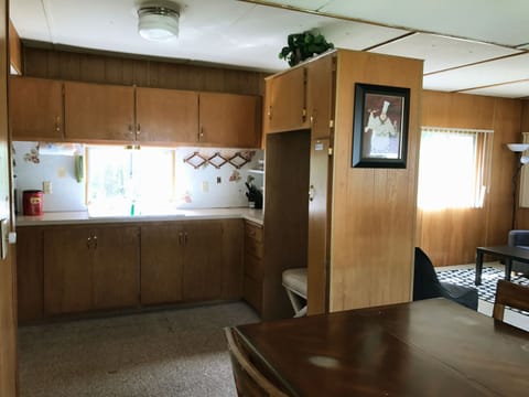 Kitchen - fridge is not pictured and on the porch off the living room door