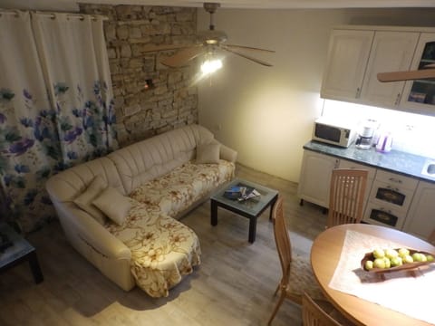 Fully equipped kitchen and living room