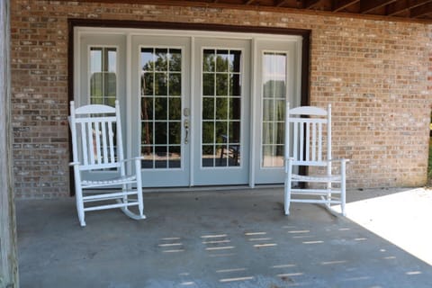 French Doors downstairs with lake view as well