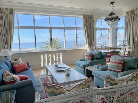 The living room has the most magnificent view of the sea and the harbour