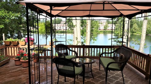 Deck in the backyard